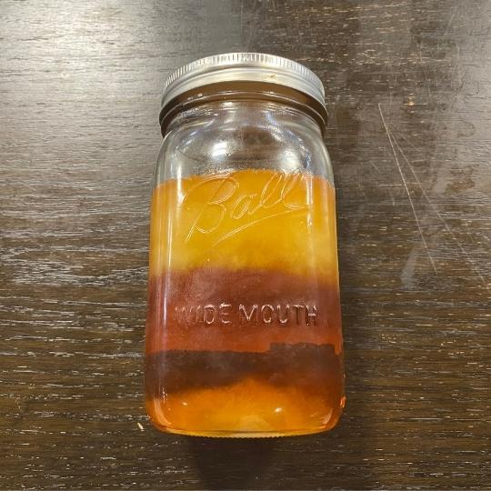 CBG distillate in mason jar